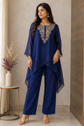 Midnight Sapphire Indo-Western Set